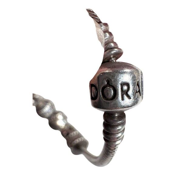 Pandora Silver Charm Bracelet Lot 8 Green Heart & Star Beads Baseball Sunflower - Picture 4 of 7